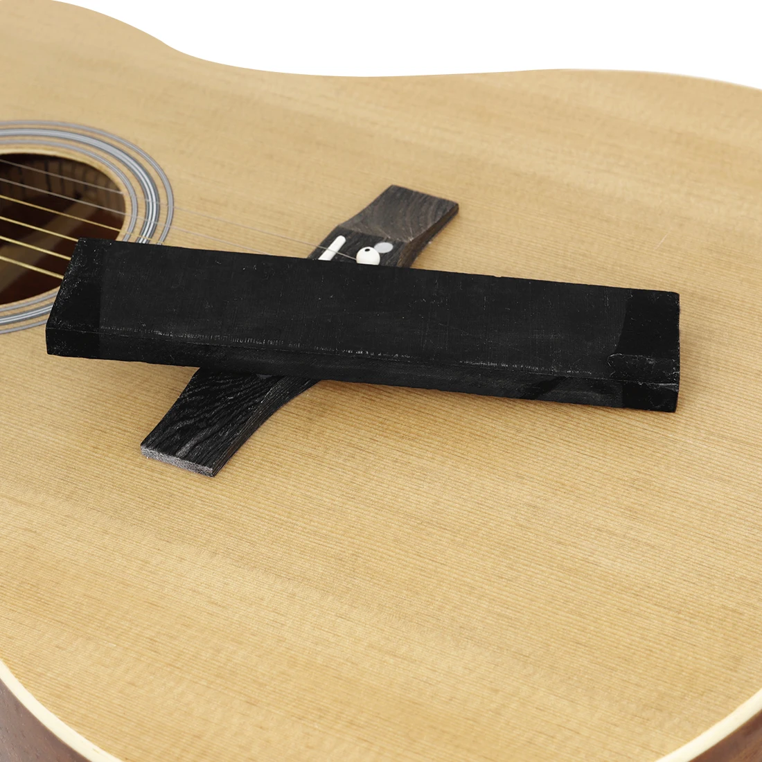 خشب الأبنوس جسر الغيتار الصوتي المواد الخام 6 سلسلة جسر الغيتار المواد الخام لتقوم بها بنفسك أداة وترية أجزاء الغيتار وملحقاتها