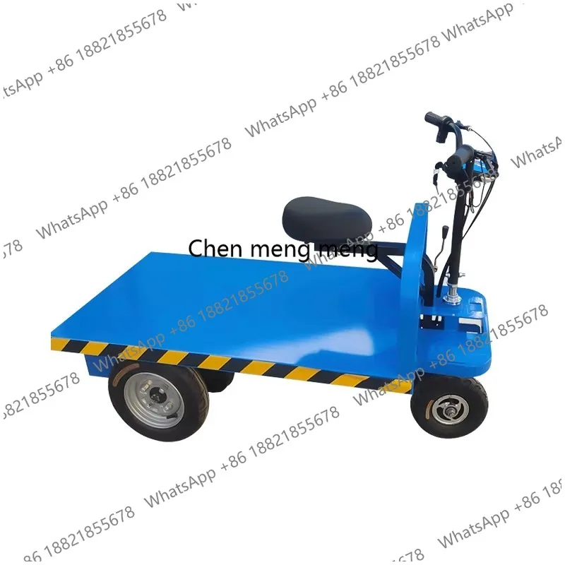 Electric Three-wheeled Flatbed Car Is Riding Backwards and Forwards To Pull The Cargo Carrier Orchard Greenhouse Transport 4