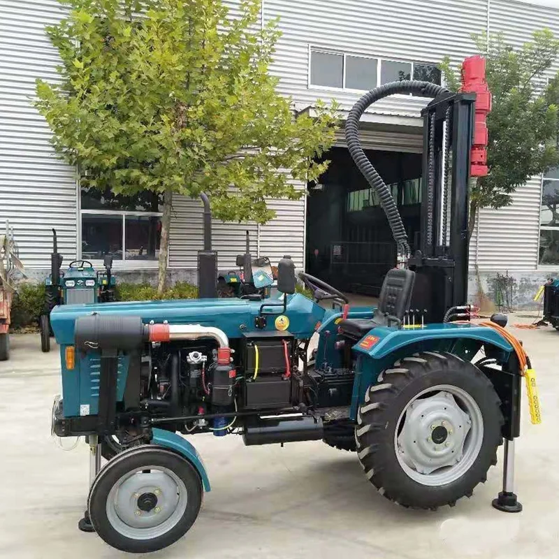 New Design Hydraulic Water Well Digging Auger Drilling Machines 200M Pneumatic Tractor Mounted Water Well Drilling Rig