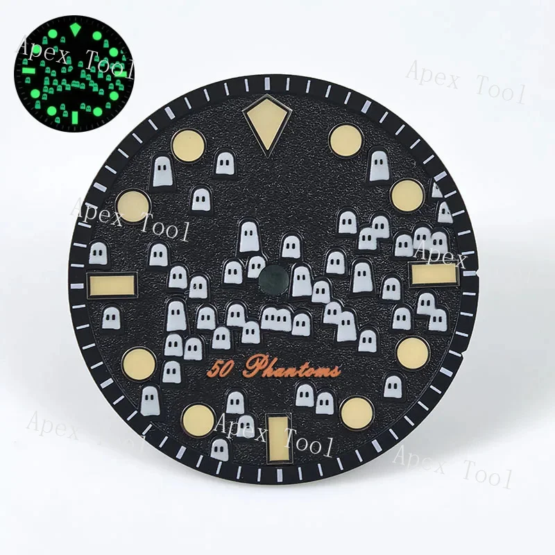

Ghost Full Night Light Ретро циферблат Модифицированный NH35 28,5 мм NH34