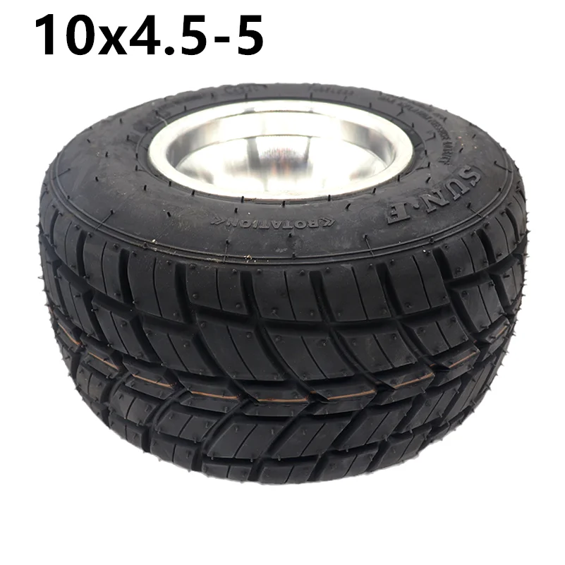 10X4.5-5 Tire With Aluminum Alloy Hub 5 inch wheels Fit 168 go kart beach car accessories drift wheel  tireVacuum Tires