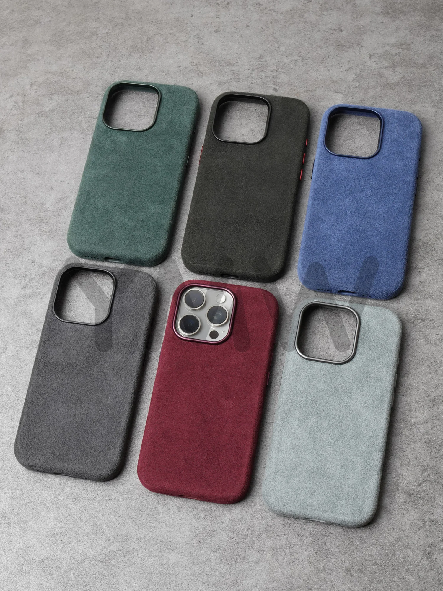 Full for Alcantara Case for iPhone 18 17 16 Pro Max 15 Compatible with MagSafe Luxury Suede Leather Supercar Phone Cases