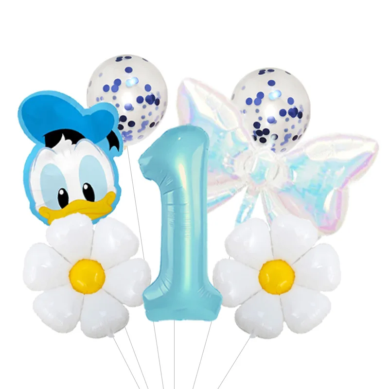 Cartoon Mouse Daisy Aluminum Foil Balloons Set Number Birthday  for Girls Birthday Party Baby Shower Decorations Gifts view 2