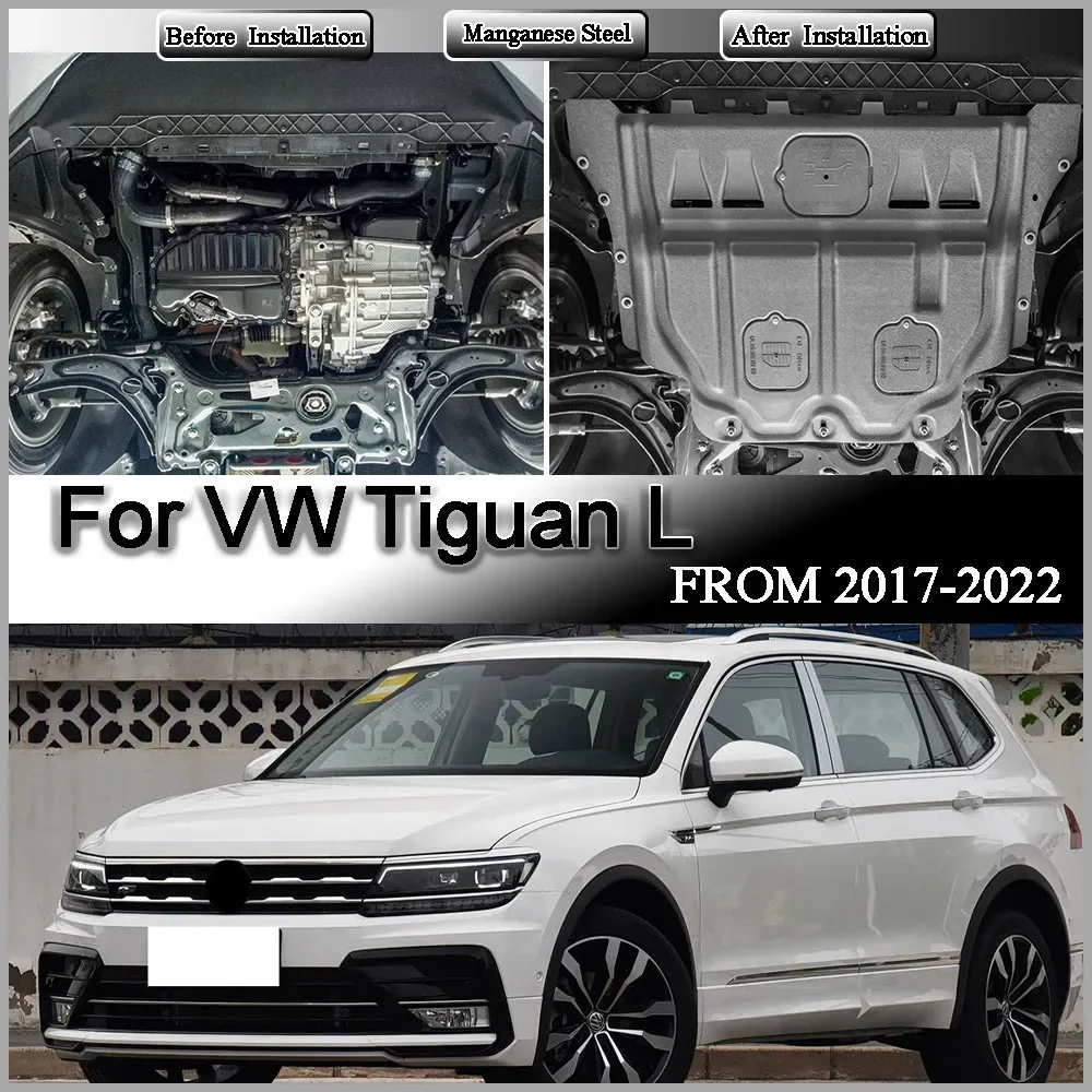 Engine Base Guard Shield Splash Mud Flap Gear Box Under Fender Cover Board Plate Accessories For VW Tiguan L 2017-2022 1.4T 2.0T