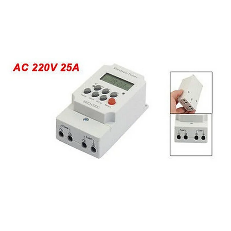 T82C رائجة البيع-KG316T-II Din السكك الحديدية الحواسيب الصغيرة التحكم في الوقت التبديل التحكم في الوقت الموقت التيار المتناوب 220 فولت 25A مؤقت رقمي التبديل