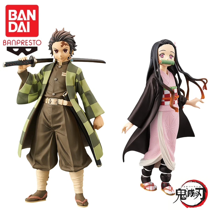 

In Stock Bandai Original Banpresto Demon Slayer Tanjirou Nezuko Model Doll Brand New Boxed Anime Action Figures Toys