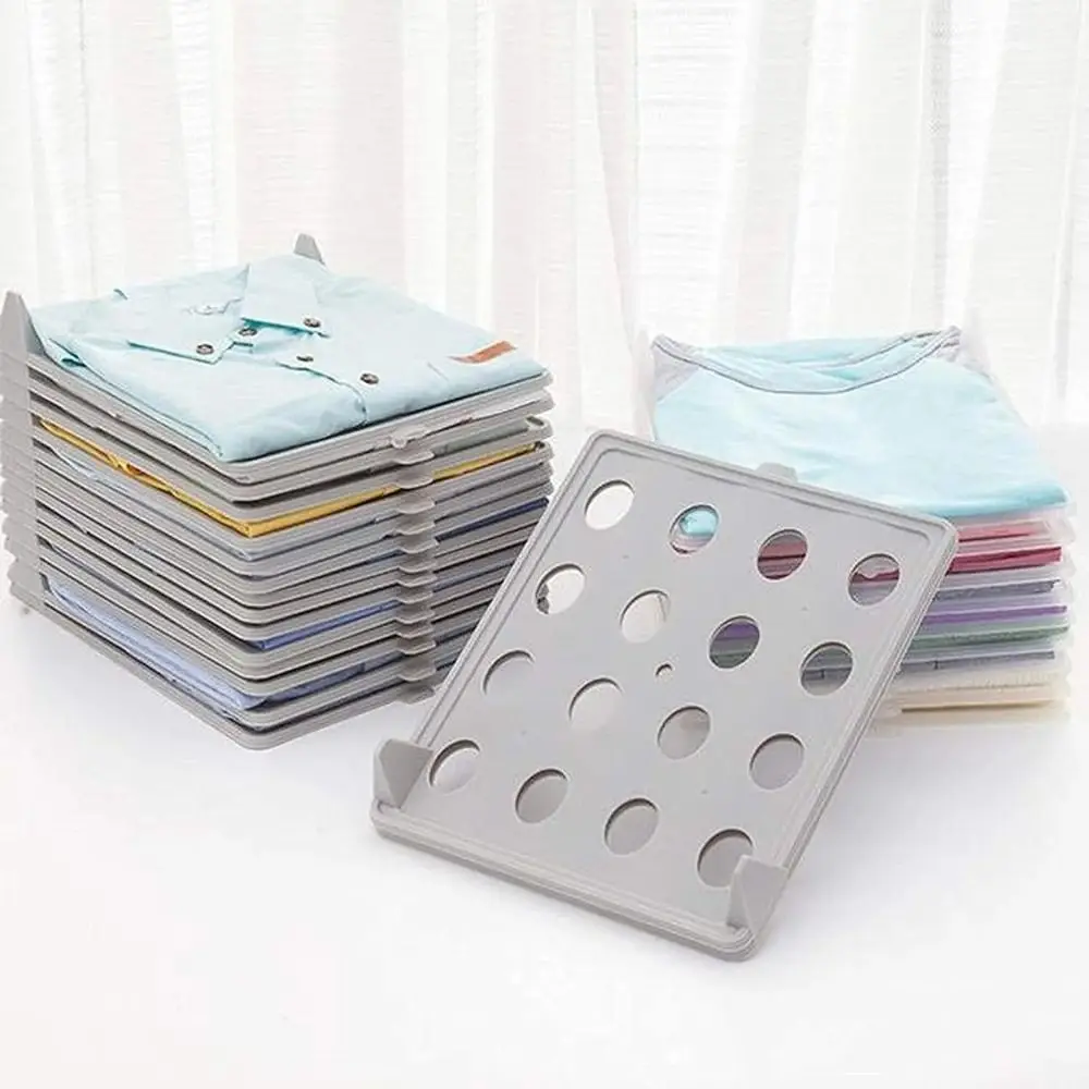 

Useful Stackable Dressbook Wardrobe Storage Storage Rack Shirt Organizer Plastic Clothing Organizer Rack