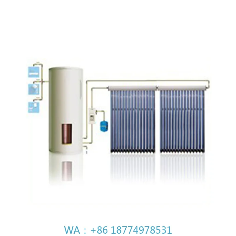 Split Pressurized Evacuated Tube Solar Water Heater, Stainless Steel Housing for  Use