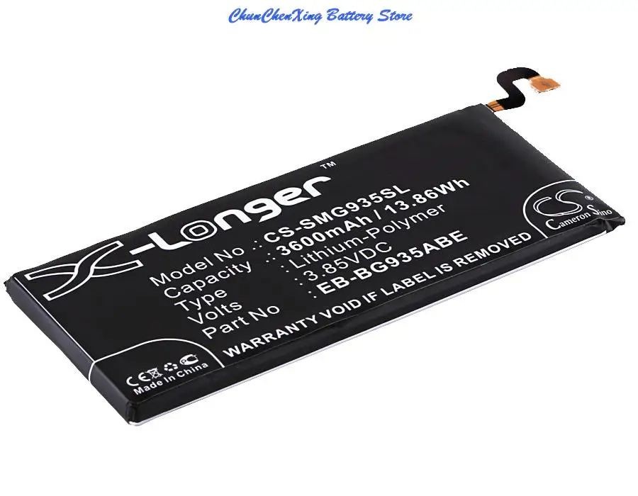  3600mAh Battery EB-BG935ABE for Samsung Galaxy S7 Edge, SC-02H, SCV33, G935A,G935F, G935J, G935P,G935R4,G935T,G935V