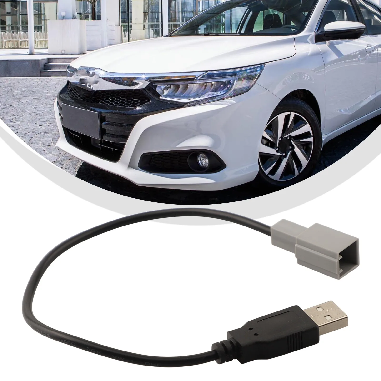 Car for Radio Upgrade USB Male Adapter Cable Radio USB Cable Quick Installation 12V Voltage No Deformation Car