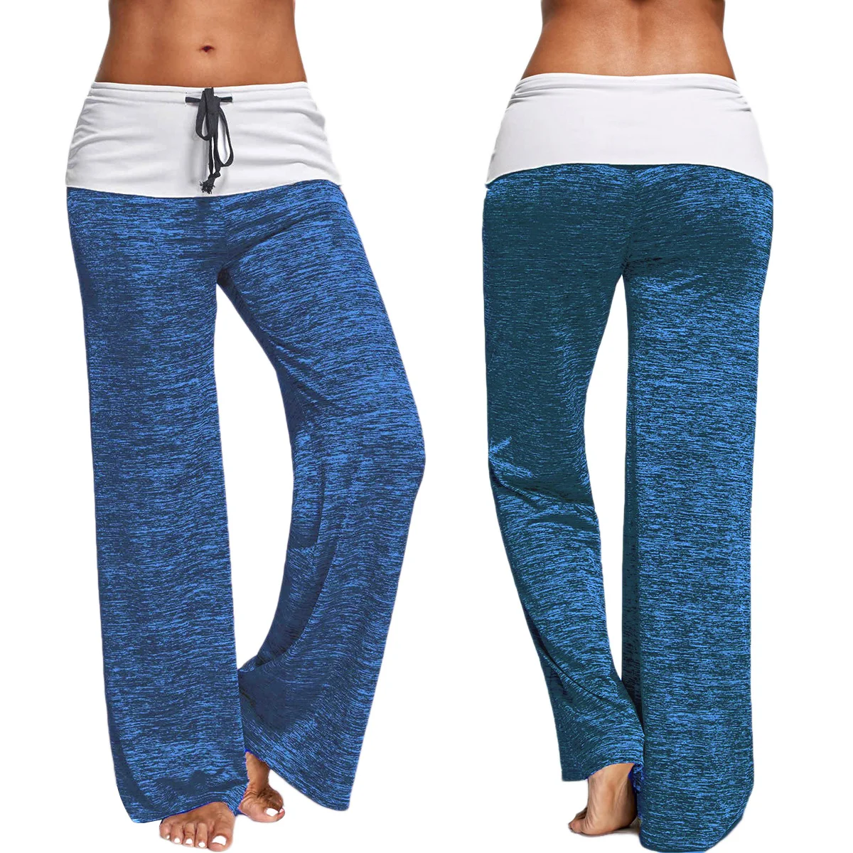 

Womens Yoga Pilates Pants Size M Blue Quick Dry Cotton Sports Long Baggy Loose Trousers Fitness Loose Pants Women Dance Trousers