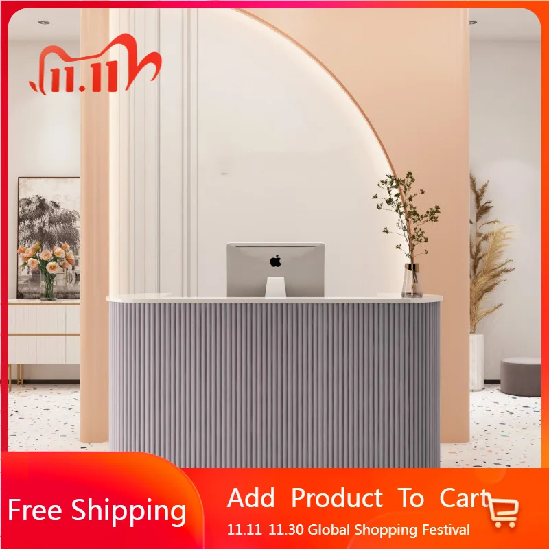 

Drawer Curved Reception Desks Hotel Industrial Restaurant Reception Desks Welcome Executive Cmostrador Commercial Furniture