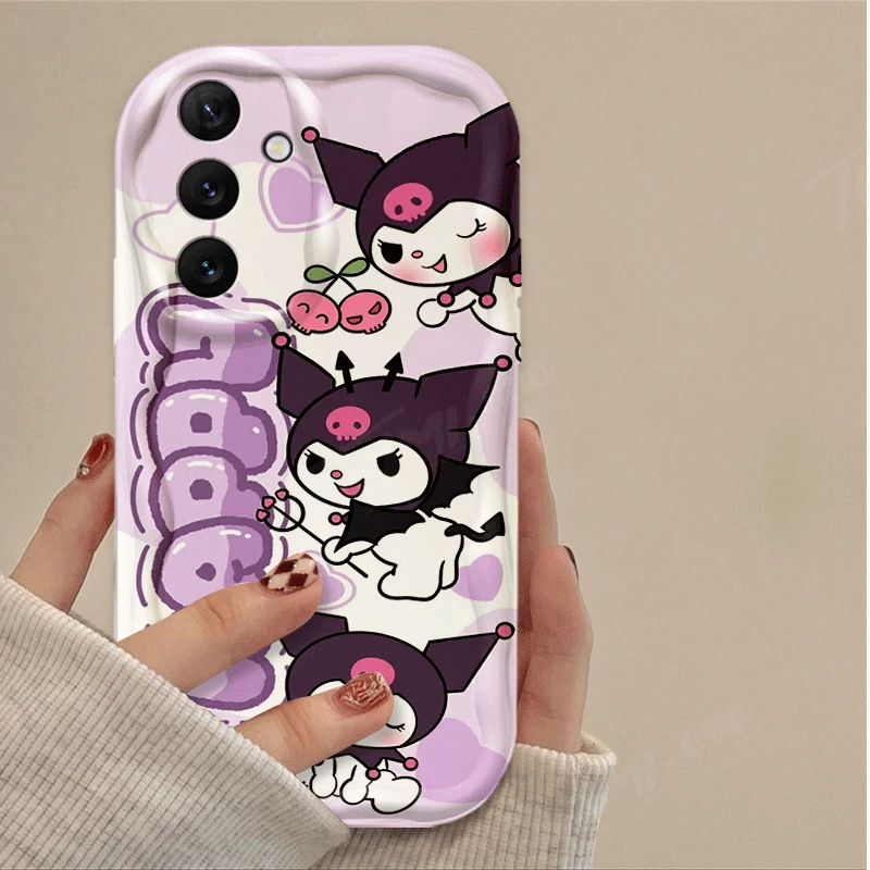 Sanrio Mymelody Pochacco 3D Wave Case For Samsung Galaxy A54 A34 A24 A14 A13 A53 A33 A73 A23 A52 A52S A32 A22 A12 A51 A71 Cover