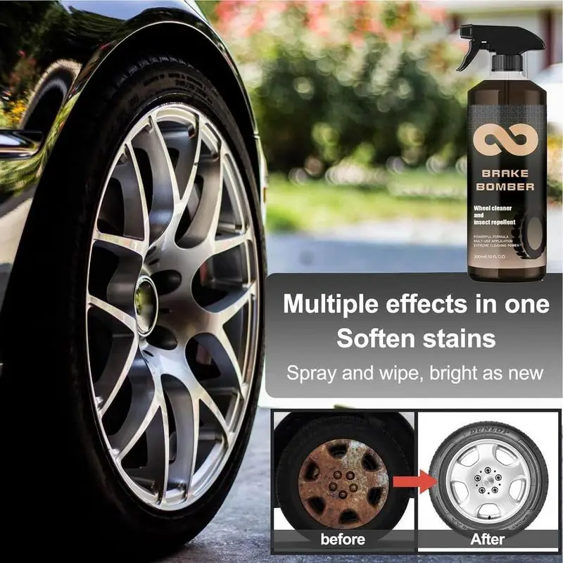 300ml Stealth Garage Brake Bomber Wheel Cleaner Spray Car Brake Disc Wheel Polish Liquid Rust removal Car Tire Rim Maintainer