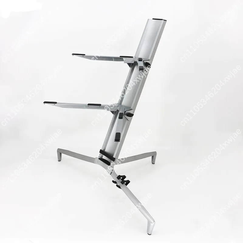 Professional Aluminum 3-Tier Keyboard Stand Portable for GuZheng Synthesizer Electronic Piano Multi-Instrument Display