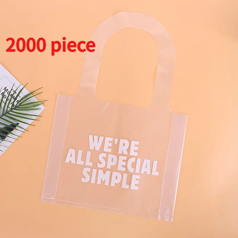 20 00piece.Custom.High quality die cut plastic PVC colorful packaging bag clothes thickness Cosmetic bag shopping bags