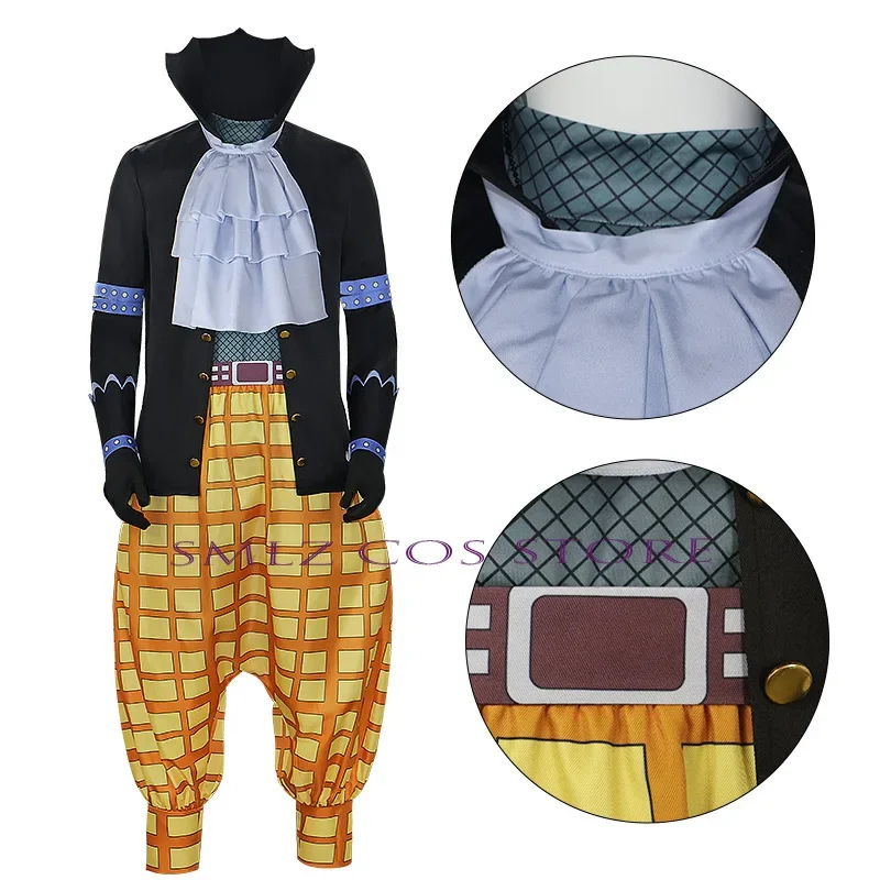 Disfraz de Anime Gekko Moria para hombre, abrigo, pantalones, uniforme Oka Shichibukai Moria, traje de fiesta de Carnaval y Halloween para hombre