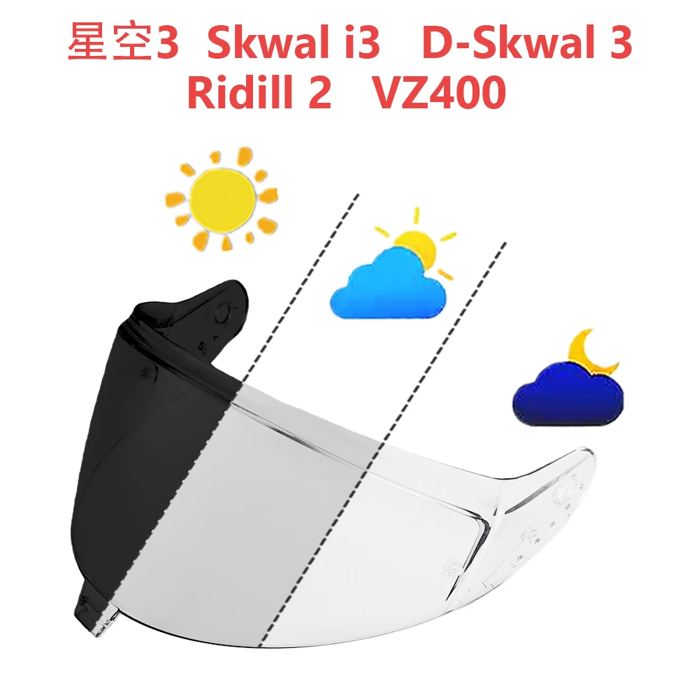 

Photochromism Skwal i3 Helmet Visor for Shark D-Skwal 3 Ridill 2 VZ400 Motorcycle Helmet Shield Windshield Sunscreen