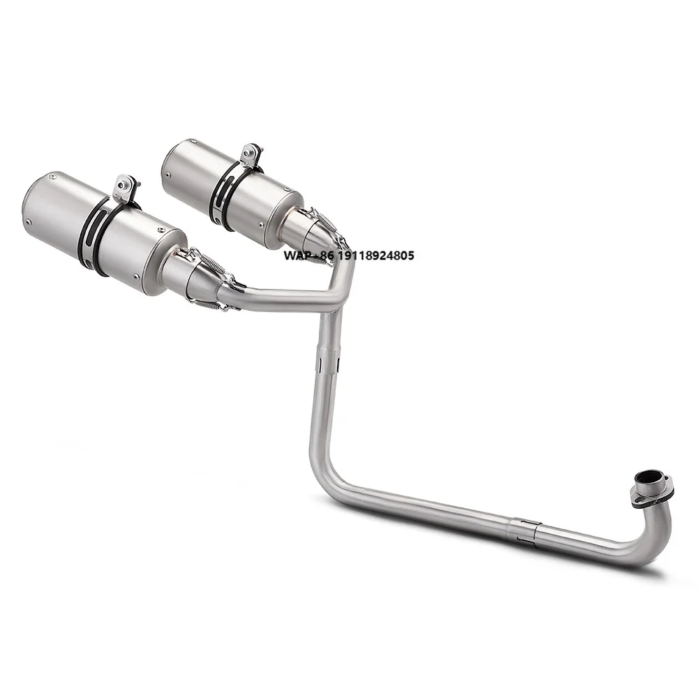 

For MSX125 MSX 125 2012-2020 Motorcycle Exhaust Systems Front Middle Link Pipe Modify Double Hole Escape Connect Muffler
