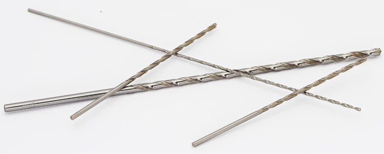 0,5/0,6/0,7/0,8/0,9/1 mm Außendurchmesser, 56/80/100/120/160 mm, extra langer HSS-Spiralbohrer aus Metall und Holz, gerader, verlängerter HSS-Spiralbohrer – Detail 2