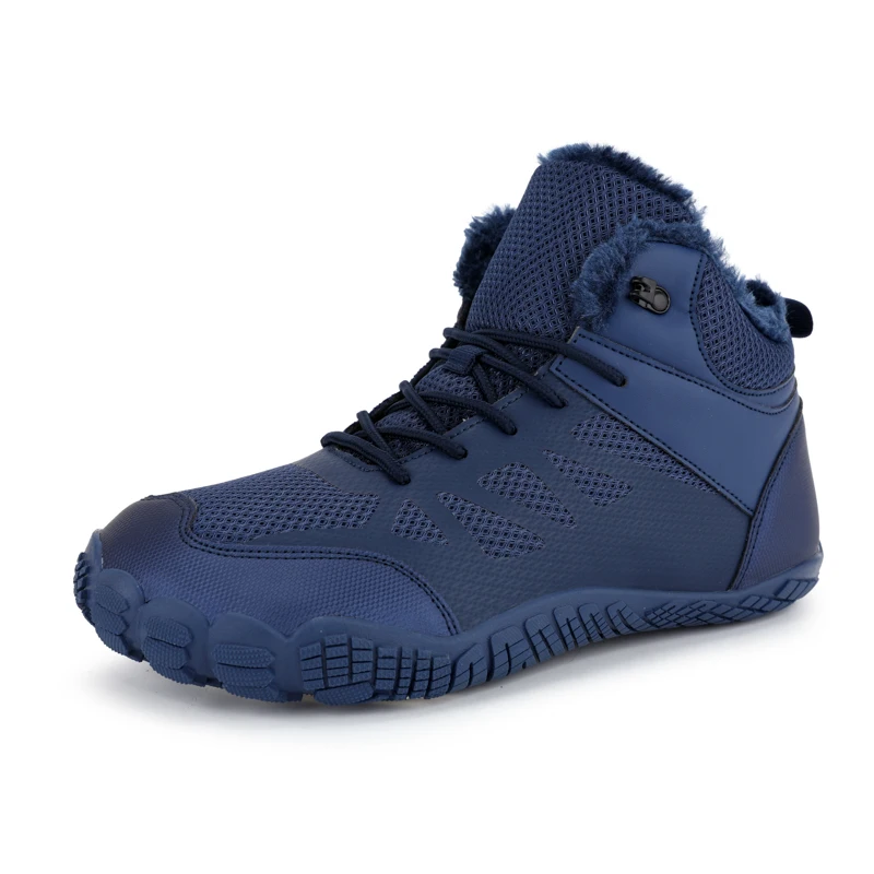 Unisex High‑Top Winter Hiking Boots Fleece Lined Wide Toe Non‑Slip Rubber Sole Outdoor Warm Snow Shoes
