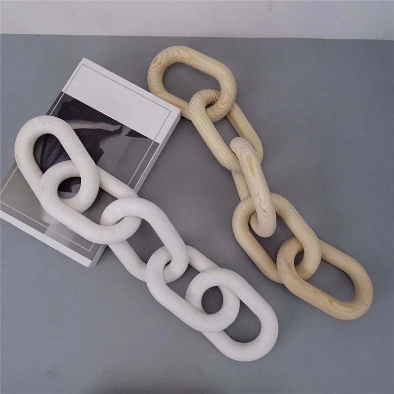 

LICE-деревянное звено цепи, домашний декор, ручное 5-кольцевое художественное ремесло, украшение для настольного подноса, фермерского дома, офиса, деревенское украшение стены
