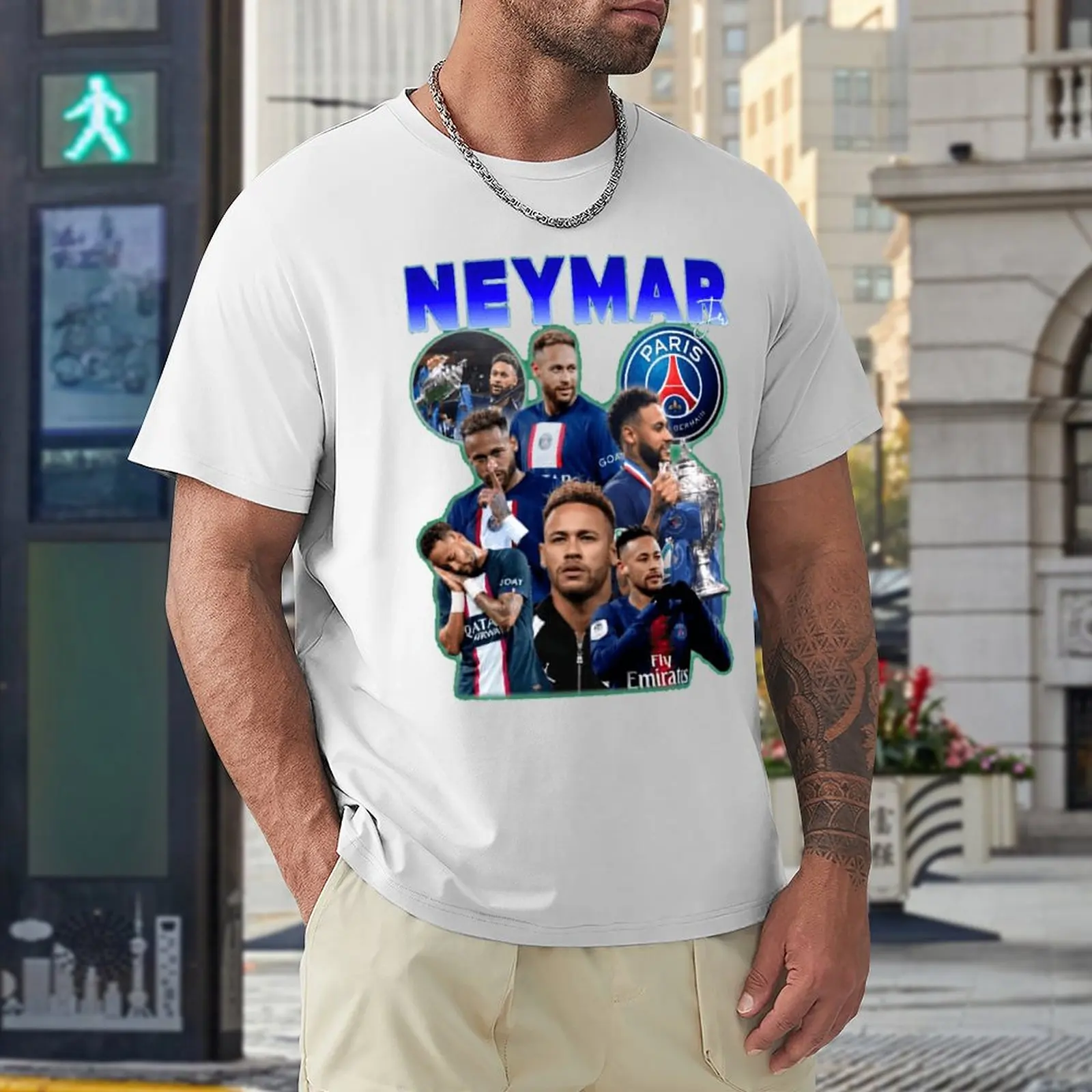 Cute Neymar And Jr Brazil Celebrate Soccer Striker 27 T-shirts Move Vintage Travel USA Size