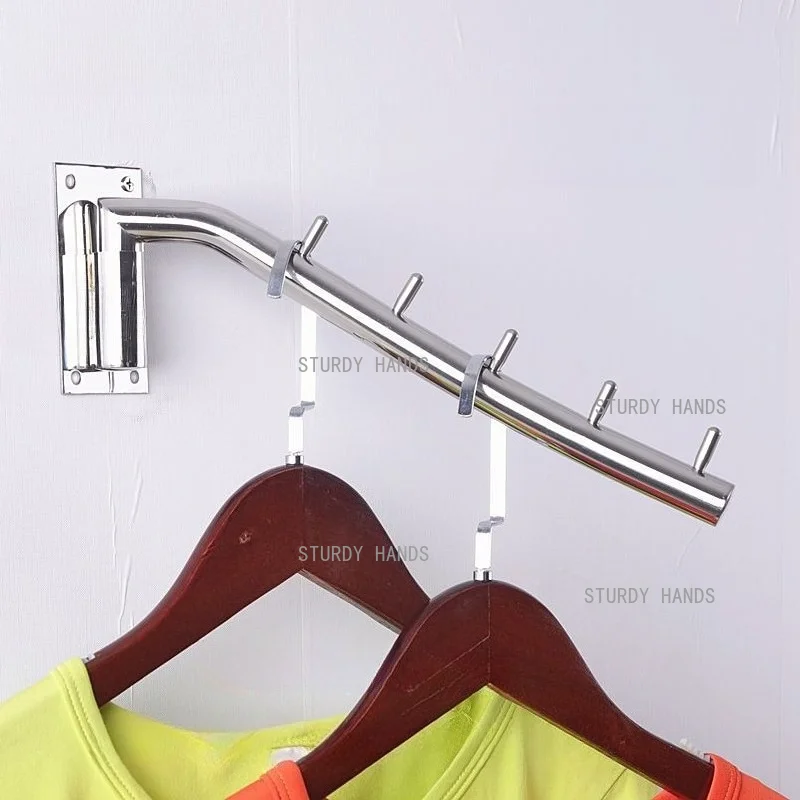 1pc Stainless Steel Rotating Clothes Hook Wall Mounted Drying Rack, Suitable for Balcony, Bedroom, Bathroom Bathroom Accessories