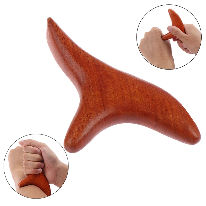 Wooden Triangle Body Massager Acupuncture Therap Reflexology Relax Stress Relie