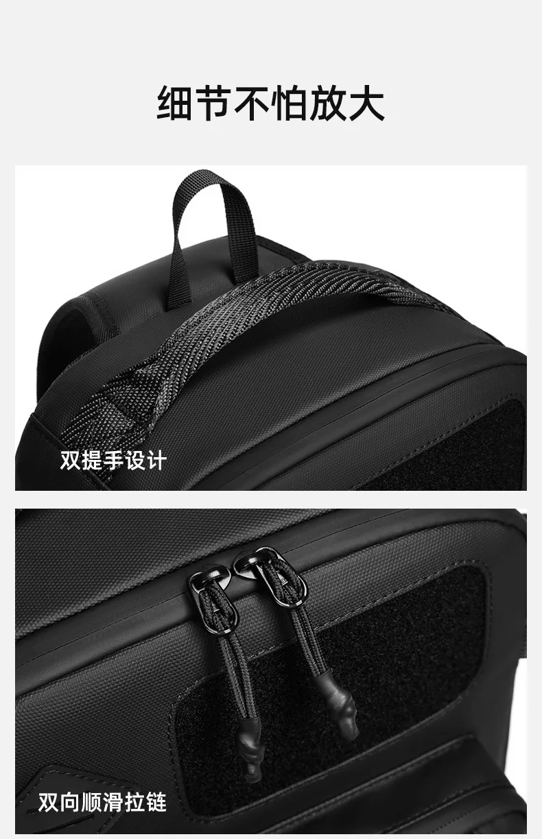 Cross Shoulder Bag Man Chest Bag Waterproof Tactical Waist Messenger Bag Zipper Fashion Outdoor