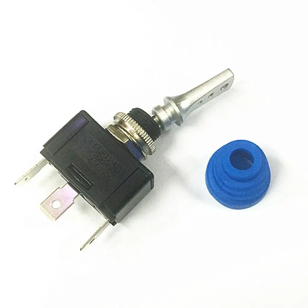 Automotive Water Resistant on Off Toggle Switch Plated Brass Terminals for Universal Turn Signal Assembly