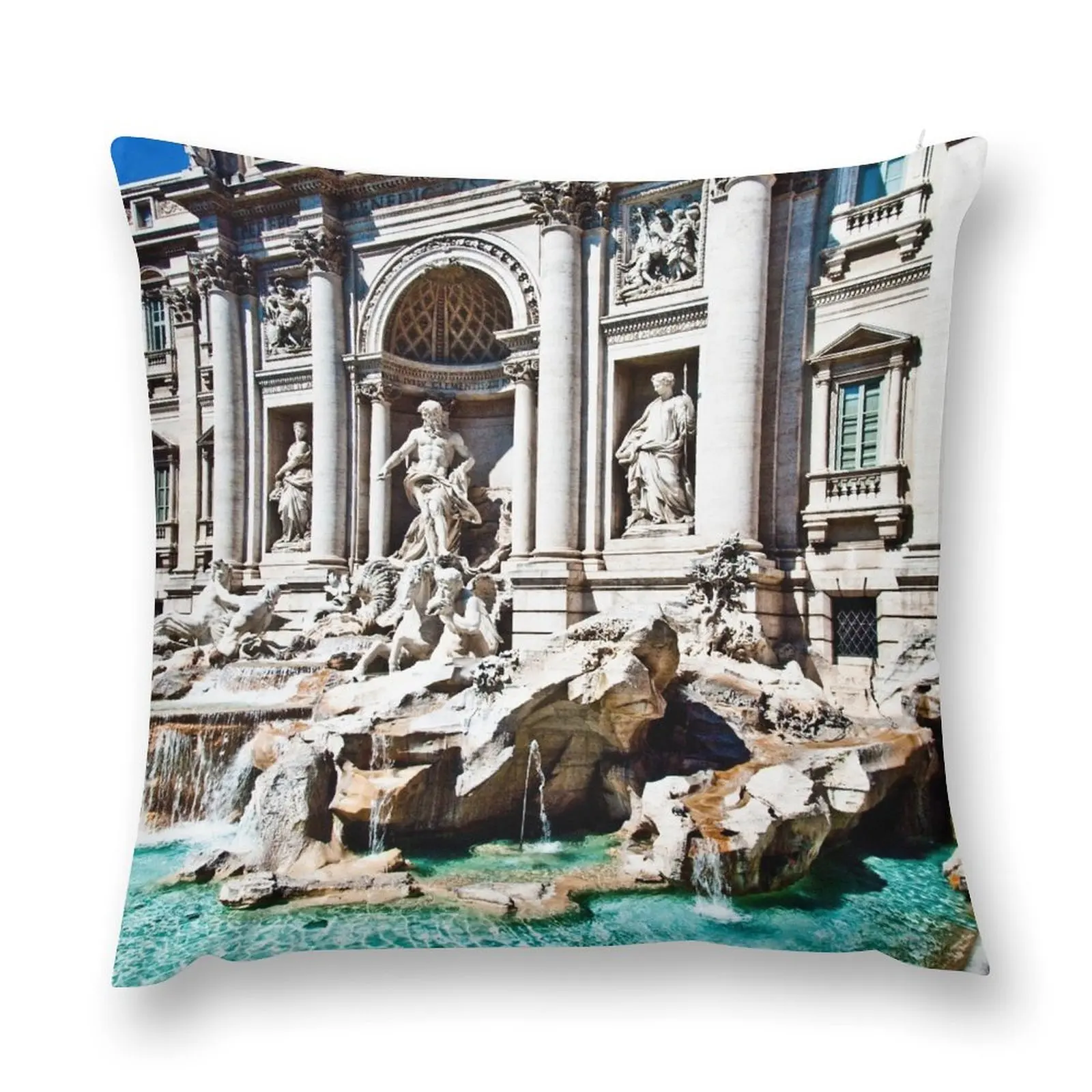 - TREVI FOUNTAIN Throw Pillow Throw Pillow Covers Pillow Cases Decorative