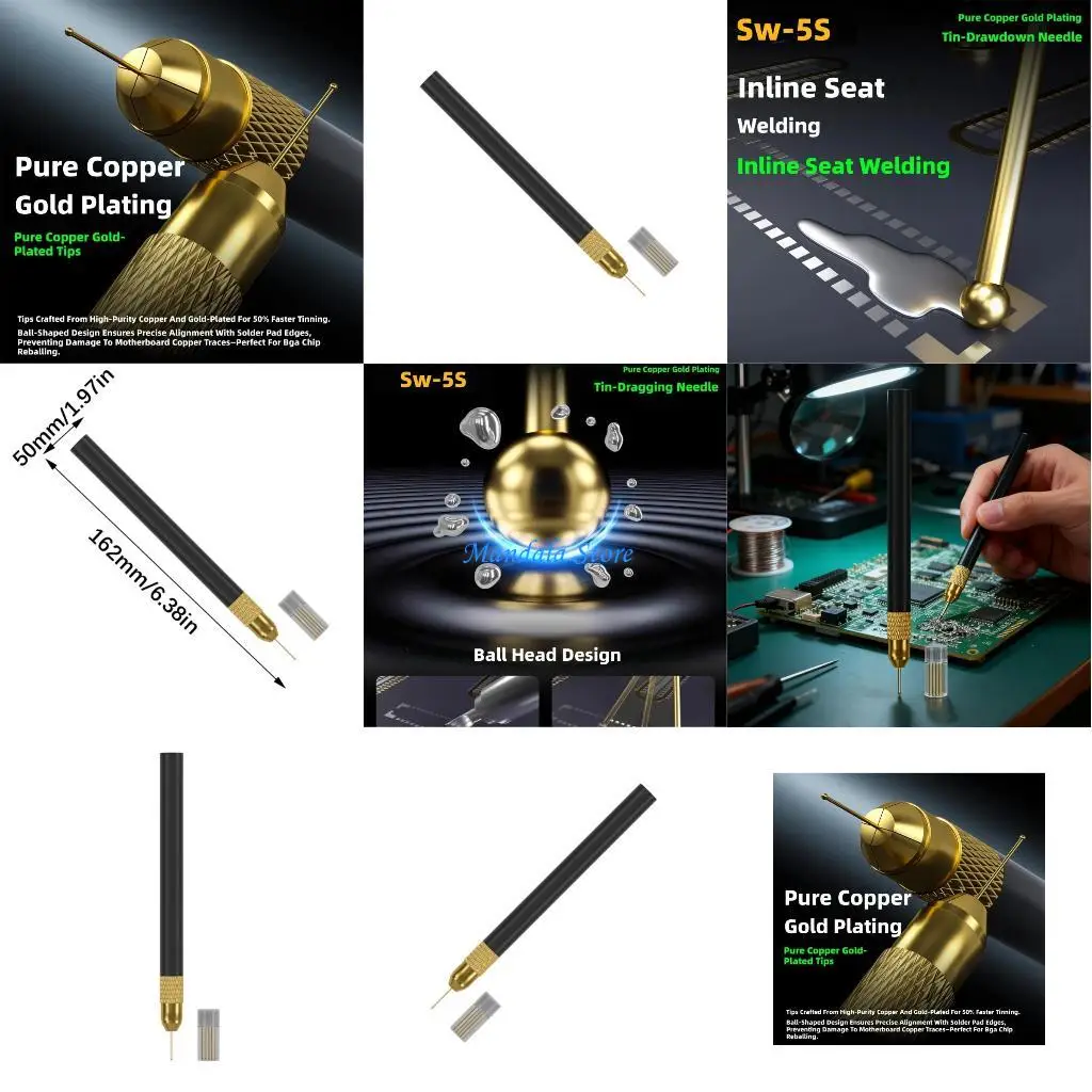 U2JC Fast Tinning Function Solder Tip Set Ball Head For Rapid Solder Application