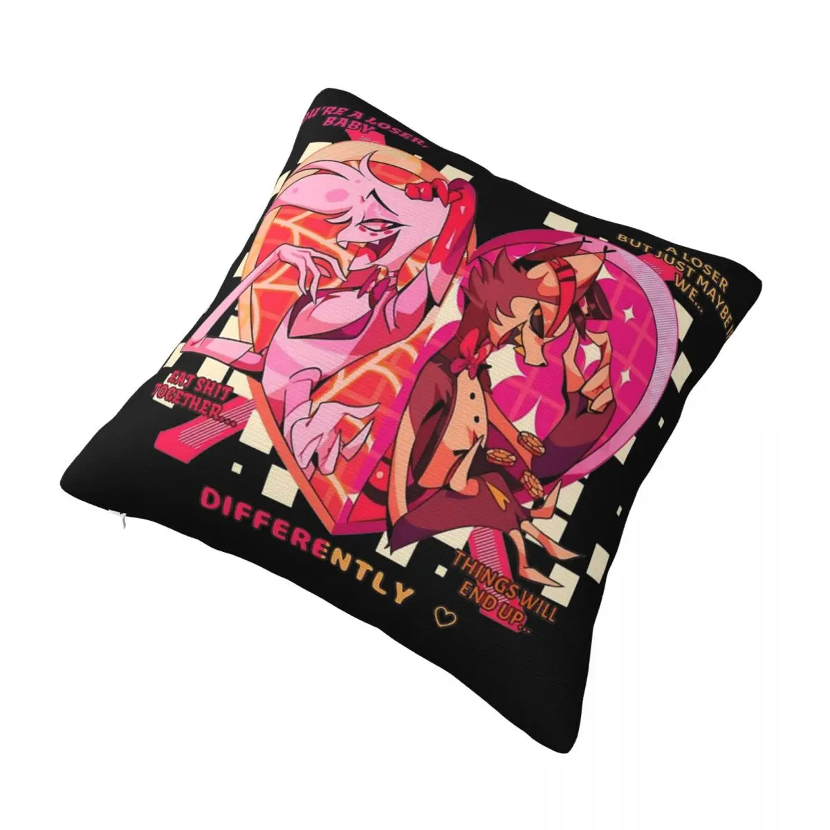 Angel Husk Loser Baby Hazbin Hotels Pillow Covers Stuff Printing Cushion Cover Gift Pillow Case Cover Seat Multiple Sizes