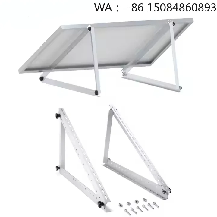 Foldable Aluminum Tripod Solar Mounting Rack, Adjustable Triangle Roof PV Bracket Accessories, Essential Hardware Parts for Resi