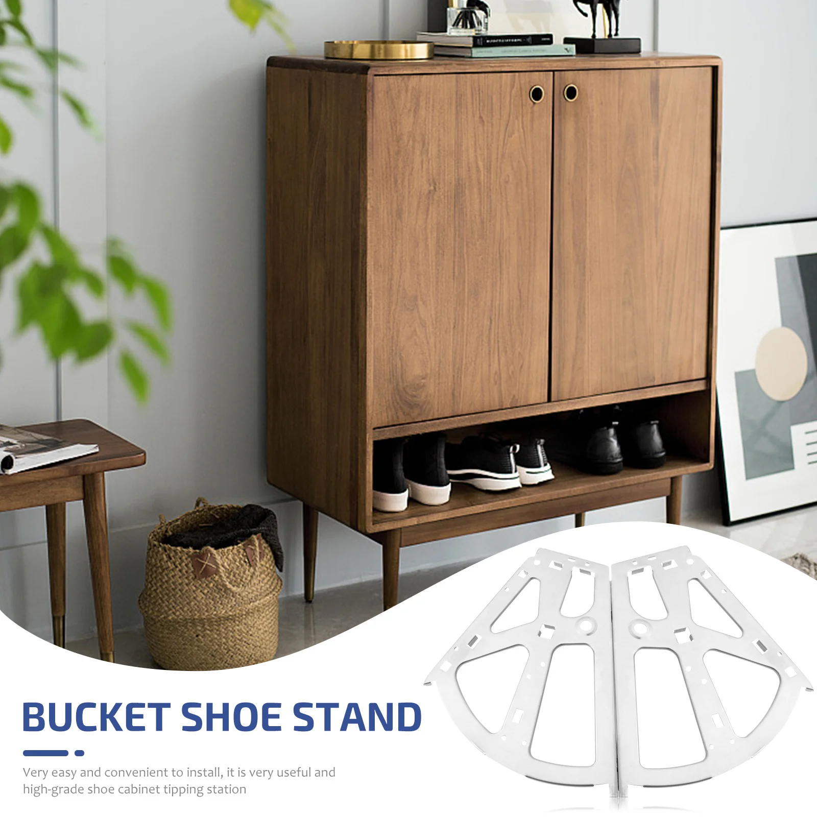 

2Pcs Premium Shoe Cabinet Racks Safe Space Saving Easy Install Long Lasting Home Decoration Shoe Cabinet Racks