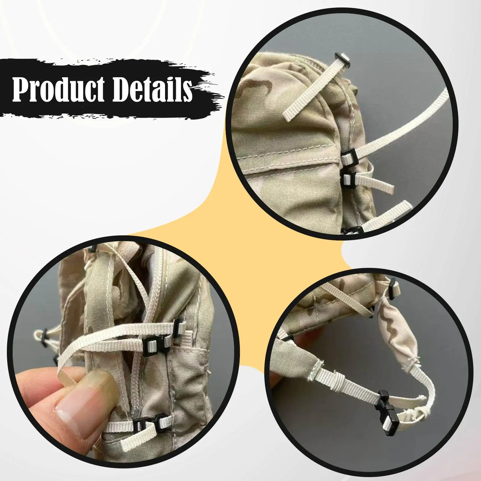 

1 6 Scale Doll Accessories Backpack Cloth Miniature Rucksack for Action Figure Display and Costume Dress Up