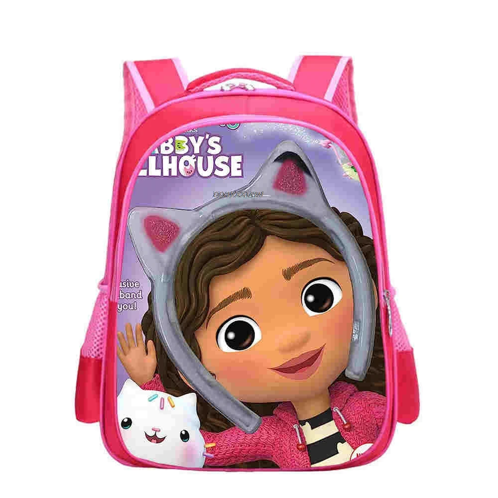 Gabby\'s Dollhouse Kindergarten Backpacks Gabby Cat Printed Schoolbag Cartoon Kids Backpack Girls Boys School Bags Small Rusksack