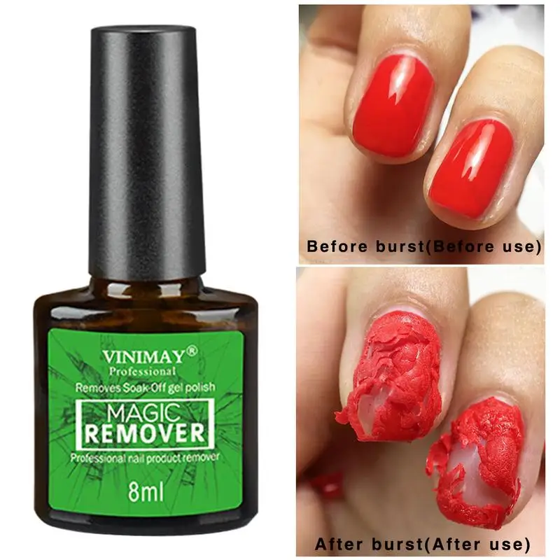 Removedor de esmalte de uñas en Gel, botella removedora de esmalte de uñas de dedo, remojo rápido, Gel de remojo, pinturas de Color brillante, rápida y fácil