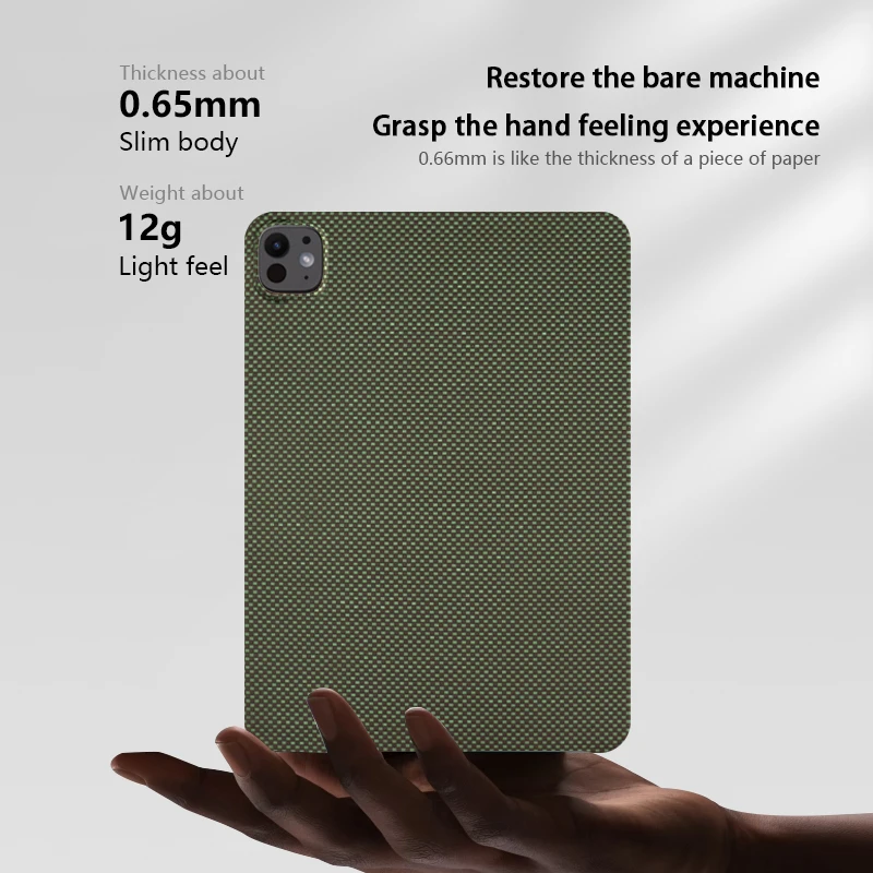 For iPad Pro 11 Inch Cover Carbon Fiber Case iPad Pro Case 13 Inch Protective Case Back Cover For 2024 New 13 Inches