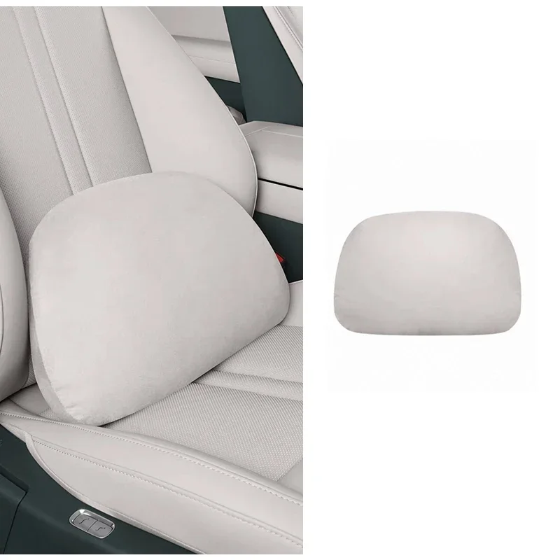 Leather Car Seat Magnetic Headrest Neck Pillow For Xiaomi YU7 2025 2026 Lumbar Pillow Car Accessories