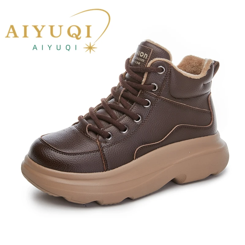 

AIYUQI 2025 new thick-soled women's boots non-slip dual-purpose ankle boots women's retro women's winter shoes motorcycle boots