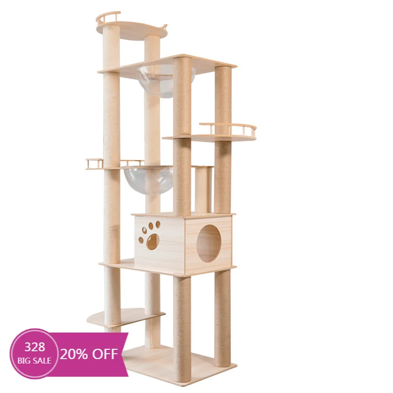 Window Mount Luxury Modern Cat Perch Suction Cup Bed Scratching Combo Sunbathing Lounge