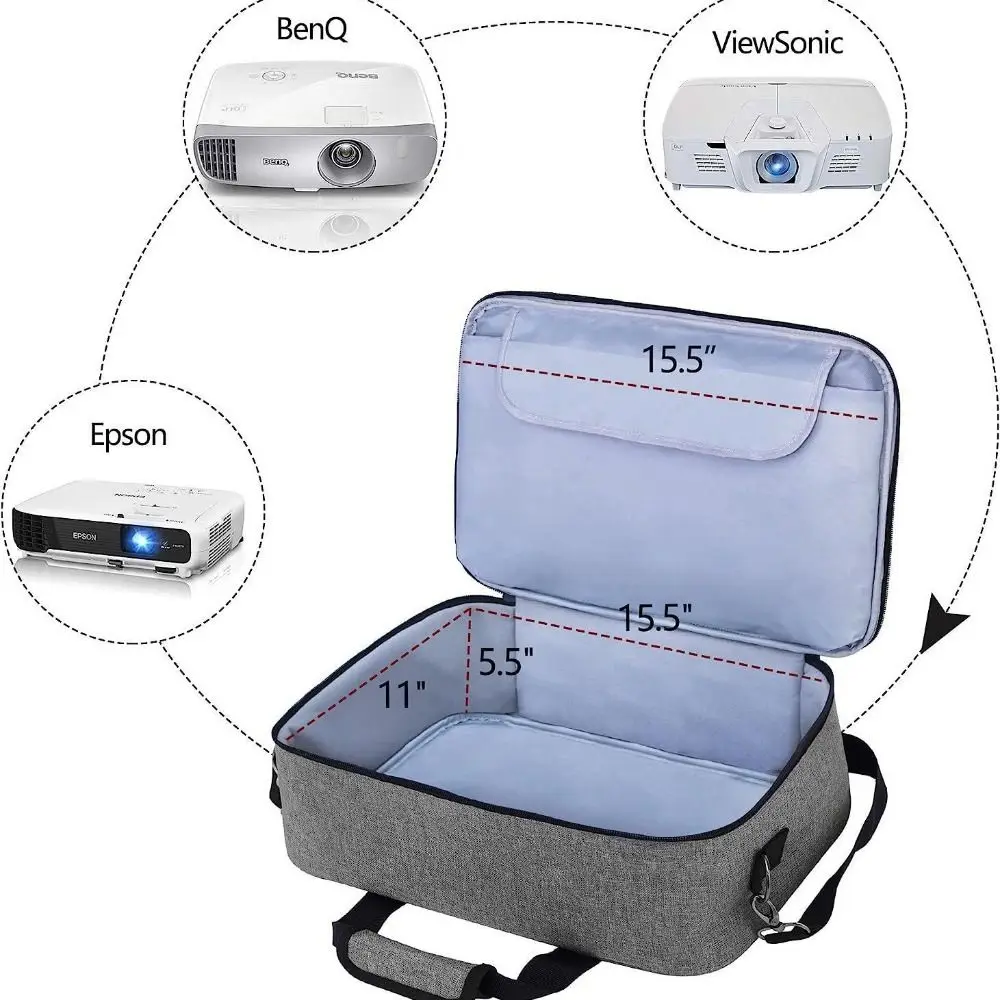 Portable Projector Storage Bag Universal Business Style Projector Carrying Bag Simple with Handle Projector Protect Case
