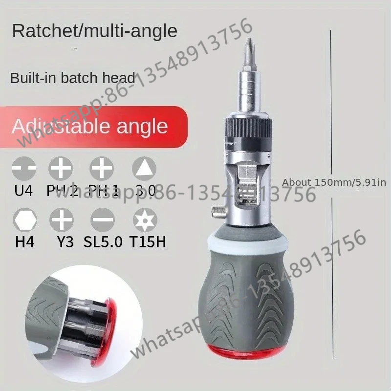 

Многоугольный на 180-градусный вращающийся набор отверток с храповым механизмом, регулируемая многофункциональная отвертка, бытовая специальная форма