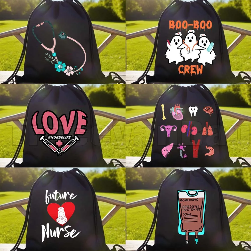 

Floral Stethoscope Medical Nursing Life Funny Human Anatomy Medicine Nurse Words Cute Gifts Drawstring Bag Backpack Gym Sackpack