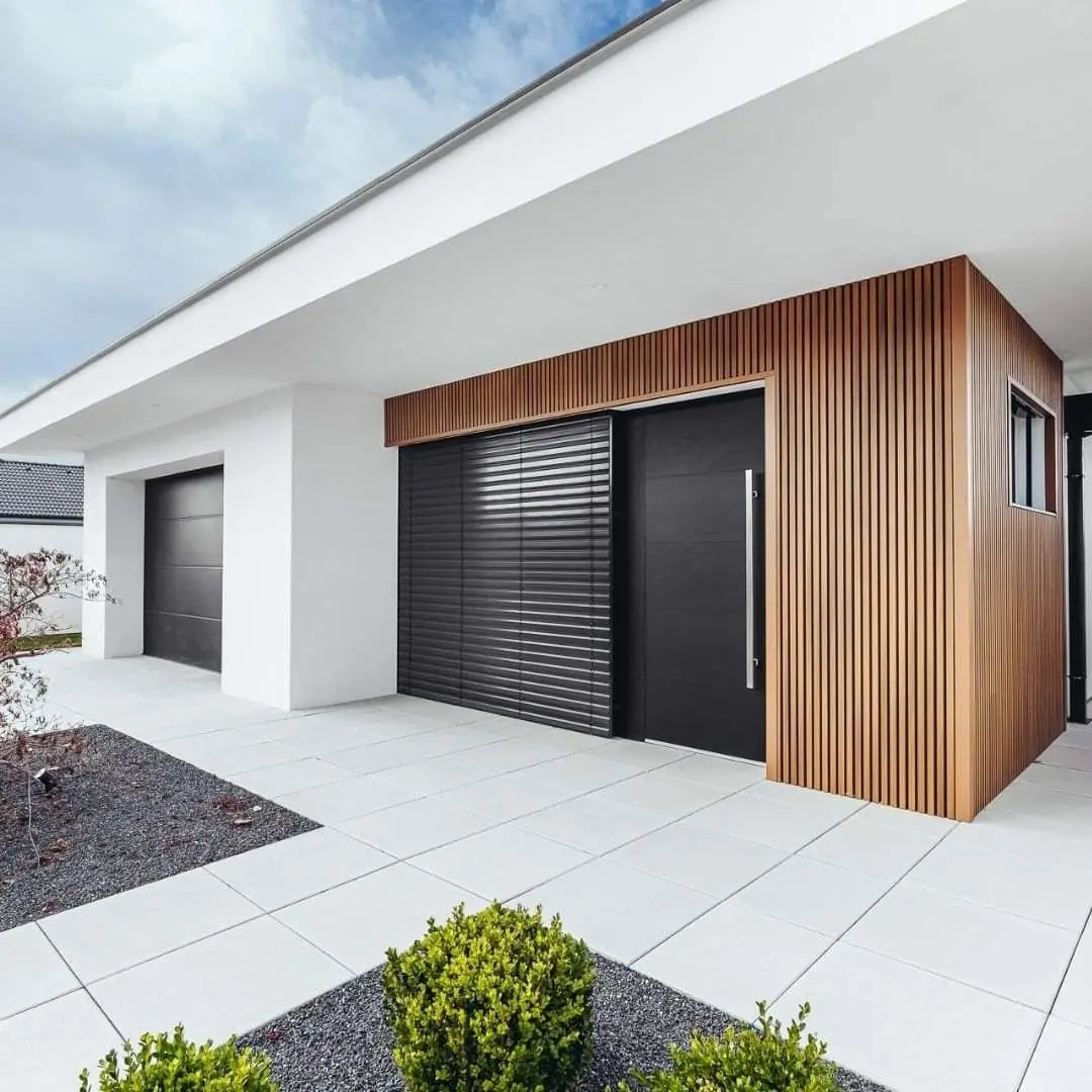 

Residential Security Aluminum Entrance Door Modern Simple Style Entry Door Reliable Strong Exterior Front Door for Home Entry