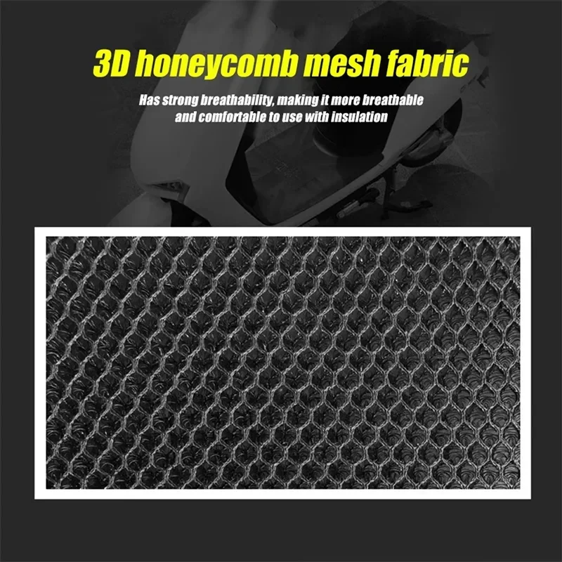 Motorcycle 3D Breathable Mesh Protecting Cushion Seat Cover Heat Insulation Air Pad Cover Anti Slip Sunscreen Shock Absorption