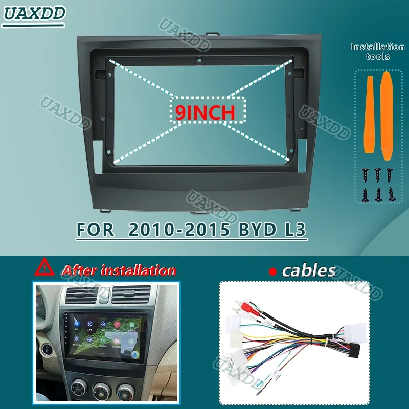 

FOR 2010-2015 BYD L3 9INCH Car Radio Android DVD Stereo audio screen multimedia video GPS player navigation cables Harness frame
