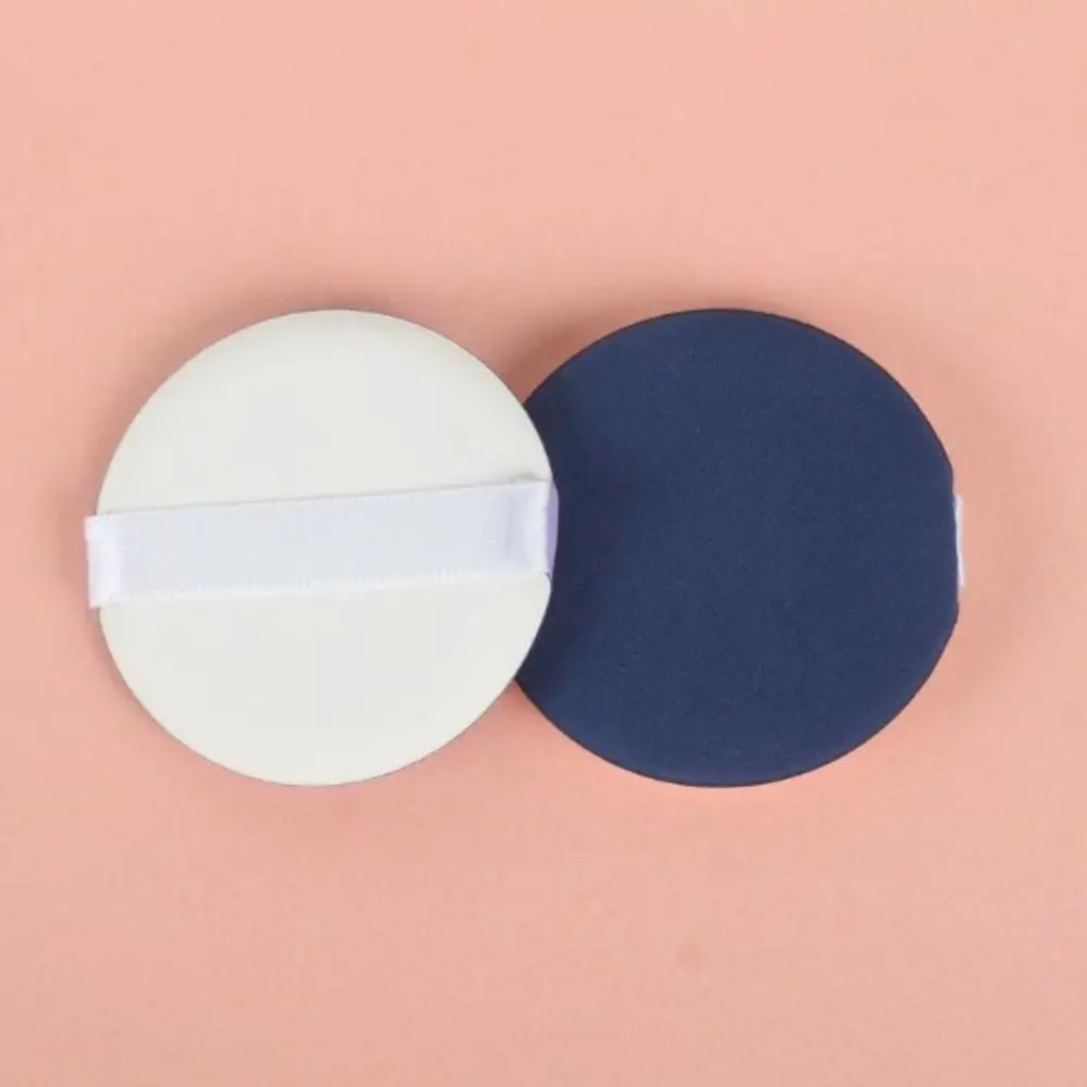 2 قطعة وسادة هوائية مستديرة صغيرة عالية الجودة منتفخة رقيقة ذات الاستخدام المزدوج أداة تجميل جافة ورطبة خفيفة الوزن إسفنجة أساس